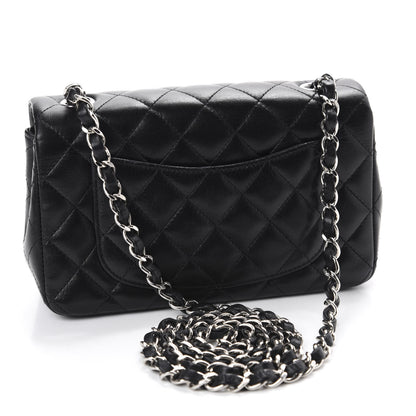 Chanel Lambskin Quilted Mini Rectangular Flap Black 3 of 11