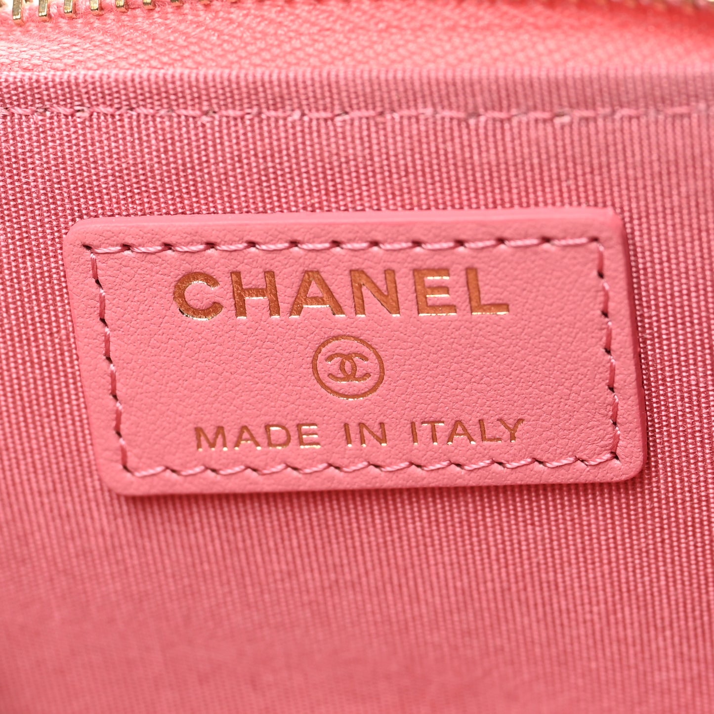 Caviar Camellia Embossed Key Holder Case Pink
