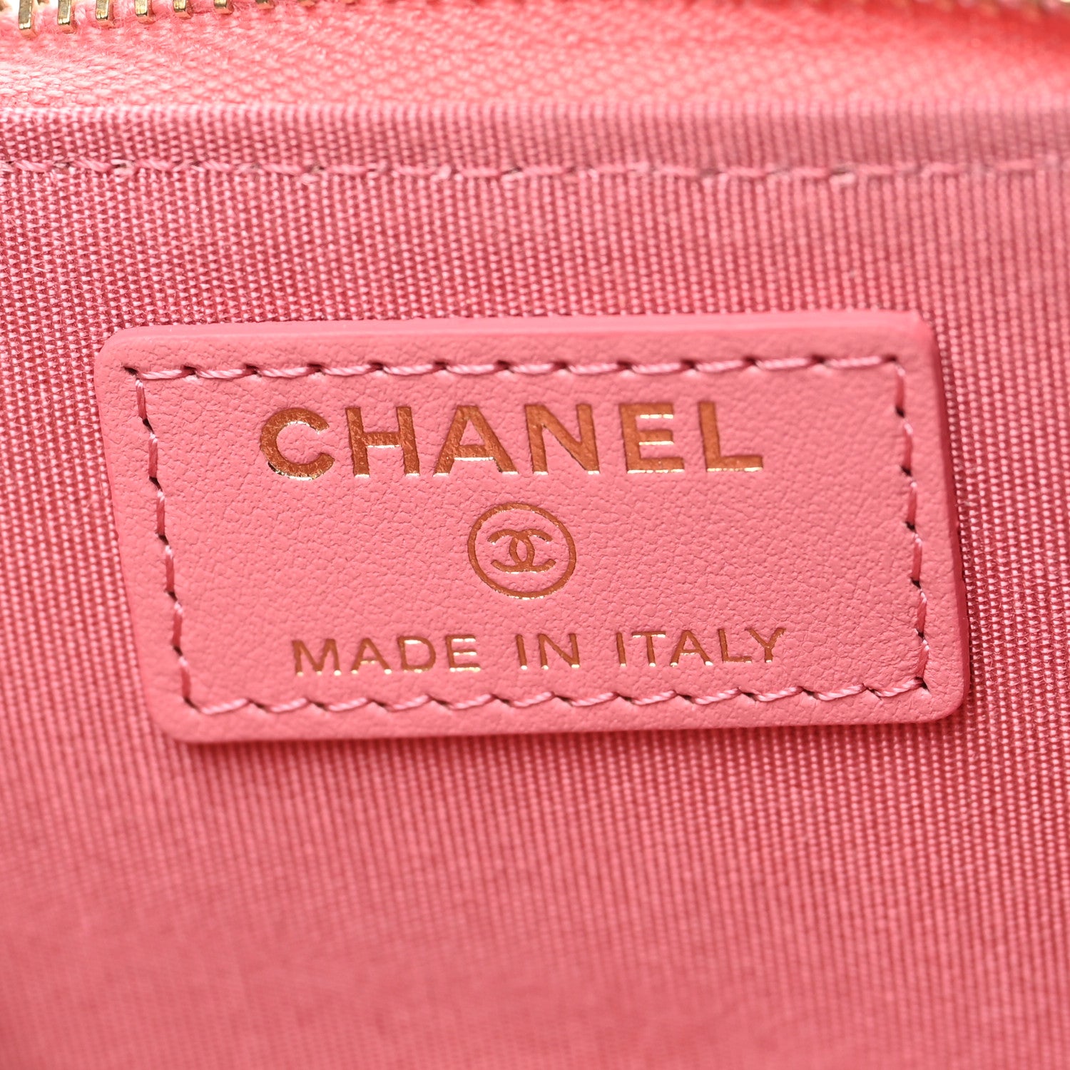 Chanel Caviar Camellia Embossed Key Holder Case Pink 6 of 9