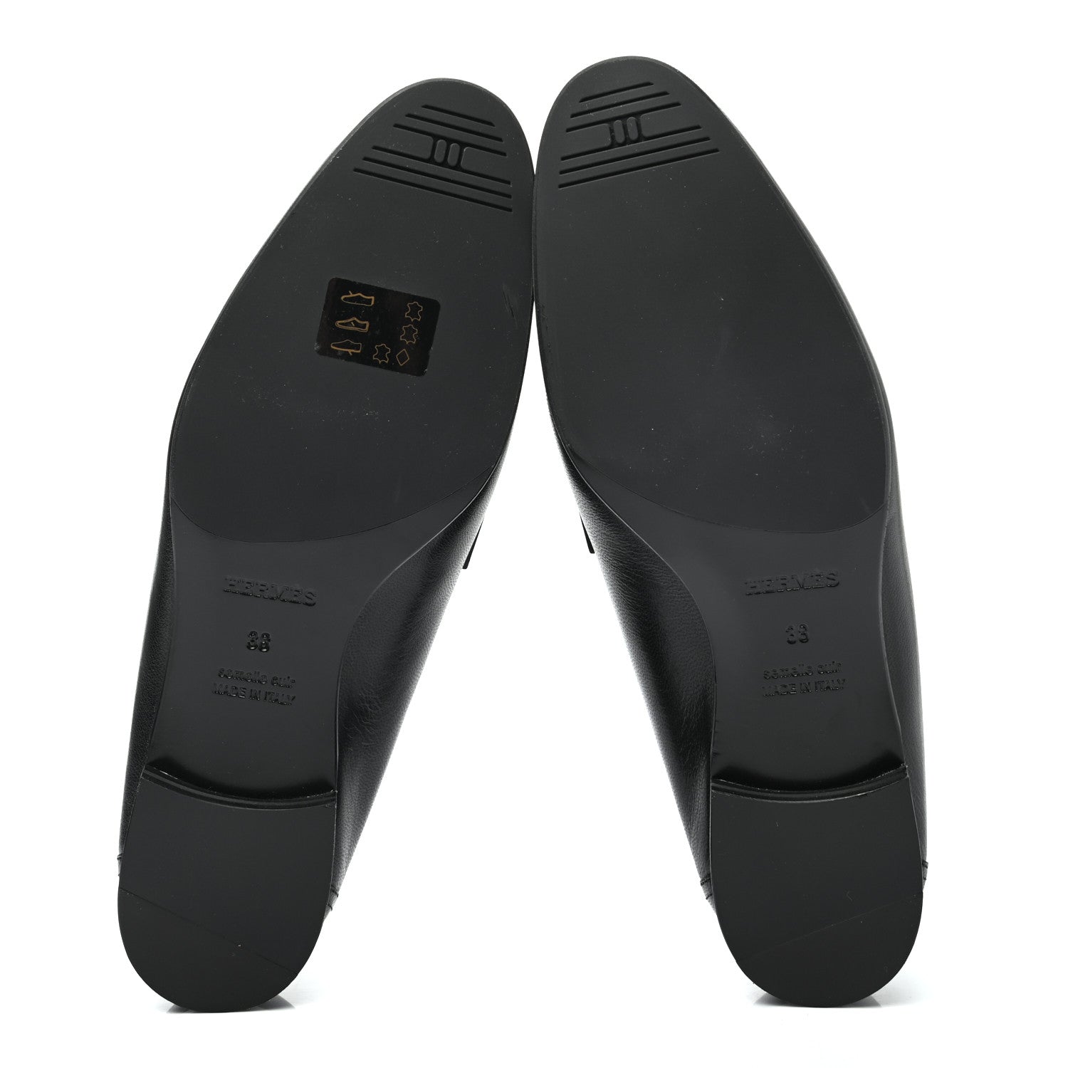 Hermes Goatskin Womens Royal Loafers 38 Black 10 of 20