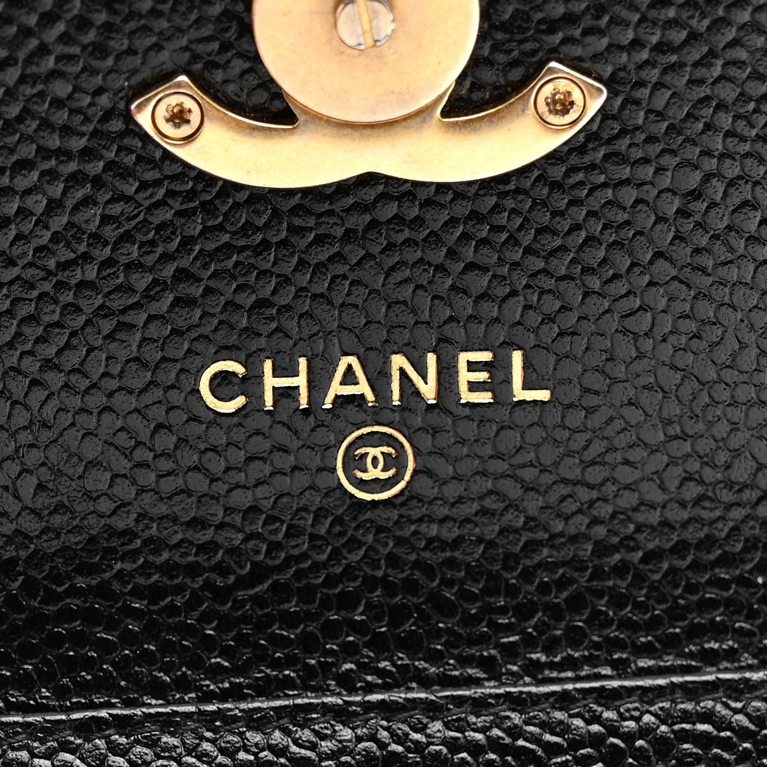 Chanel Shiny Caviar Quilted Chain Melody Card Holder On Chain Black 6 of 12