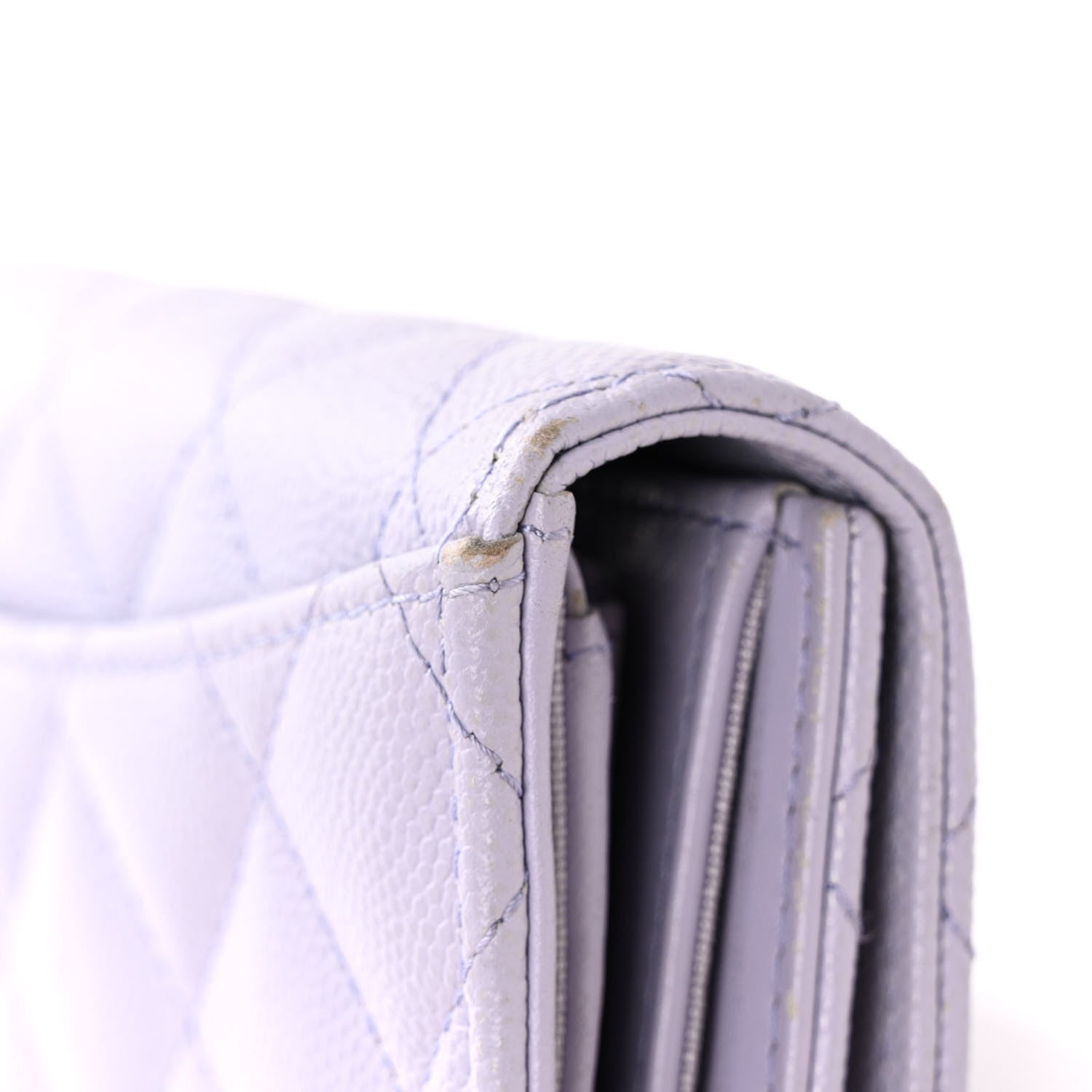 Chanel Caviar Quilted Medium Flap Wallet Light Purple 14 of 14