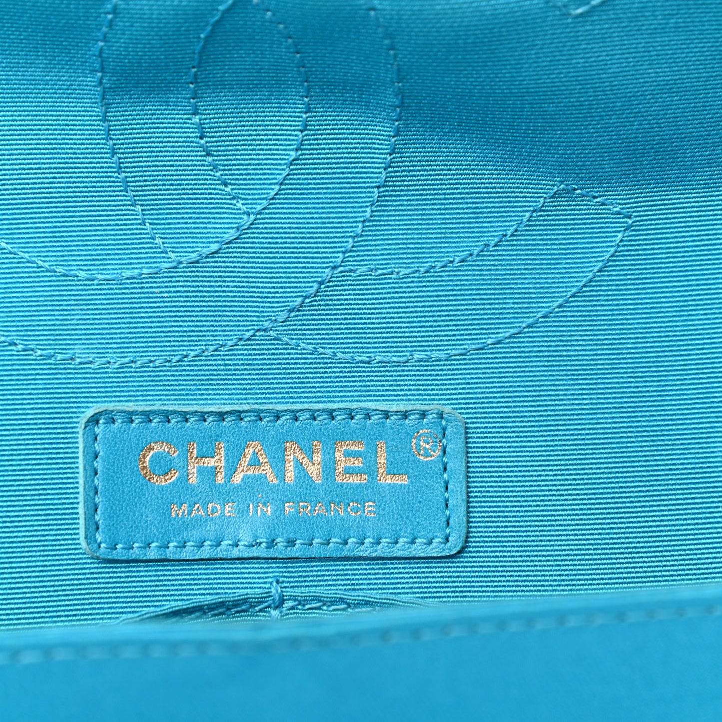 Satin Coco's Croc 2.55 Reissue 225 Flap Turquoise