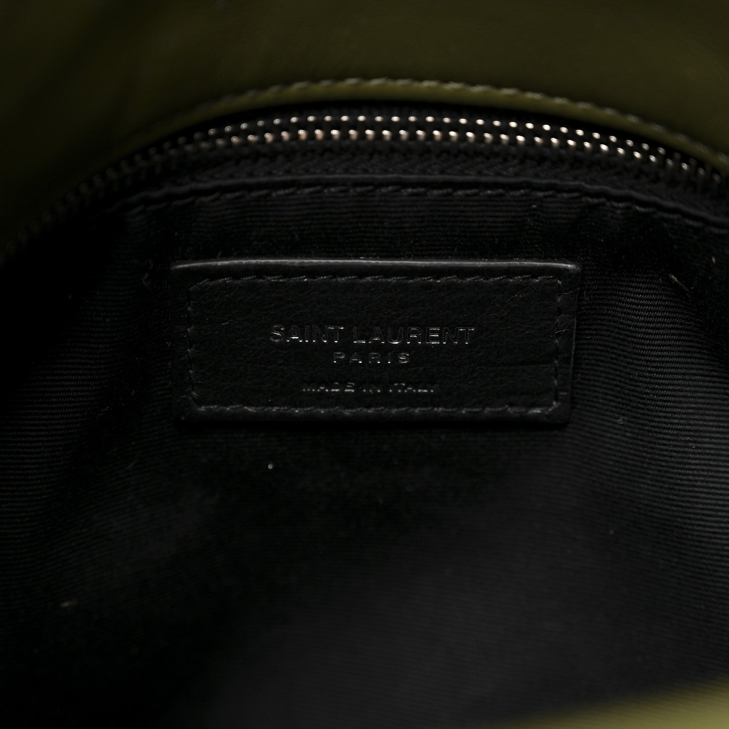 Saint Laurent Crushed Velvet Quilted Small Loulou Puffer Monogram Chain Satchel Green 6 of 11