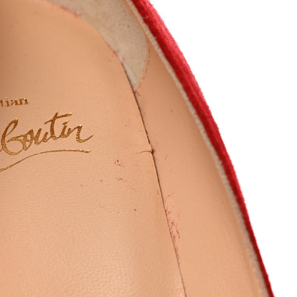 Christian Louboutin Veau Velours Pigalle Follies 100 Pumps 36 Rougissime 13 of 14