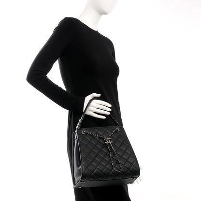 Chanel Caviar Quilted Medium CC Bucket Bag Black 3 of 10