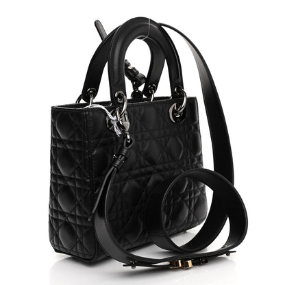 Christian Dior Lambskin Cannage Small Lucky Badges My Lady Dior Black 2 of 9