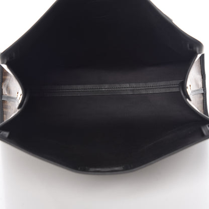 Fendi Glazed Fabric Vitello Century FF 1974 Stamp Patch Medium Peekaboo Defender Cover Mogano Panna Black 5 of 10