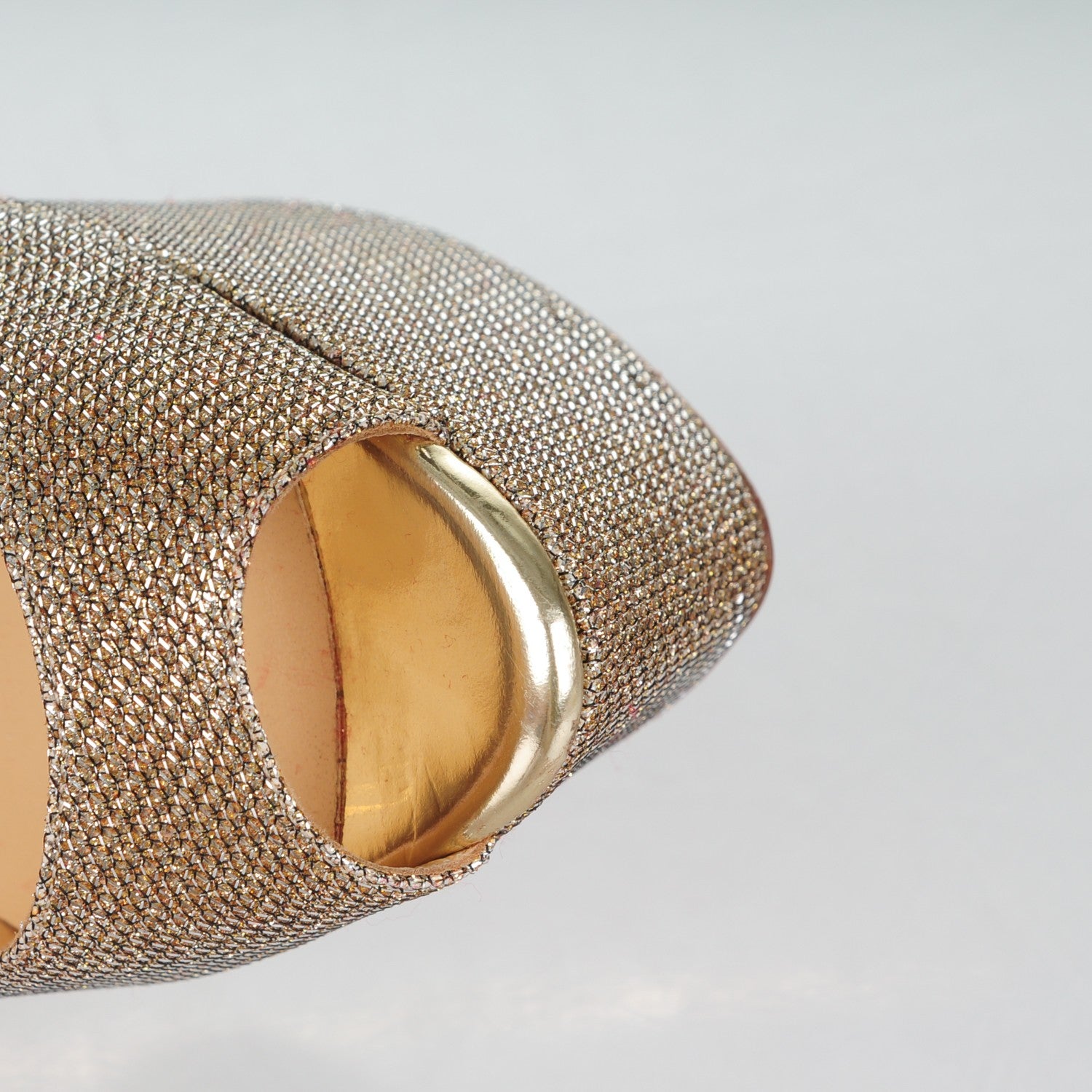 Christian Louboutin Glitter Fabric Altareva 160 Pumps 36 Gold 9 of 11
