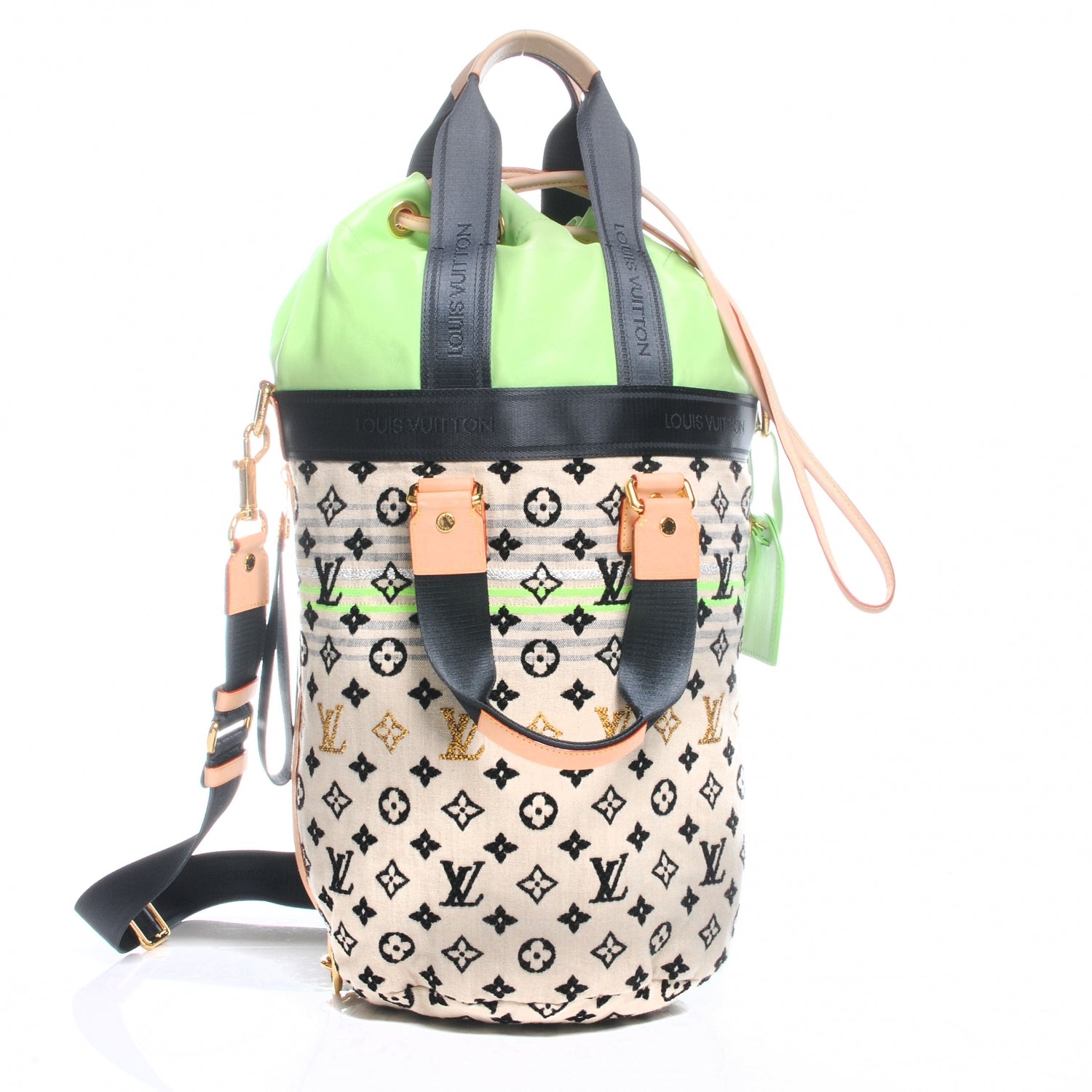 Louis Vuitton Fabric Jacquard Monogram Cheche Gypsy PM Vert 3 of 9