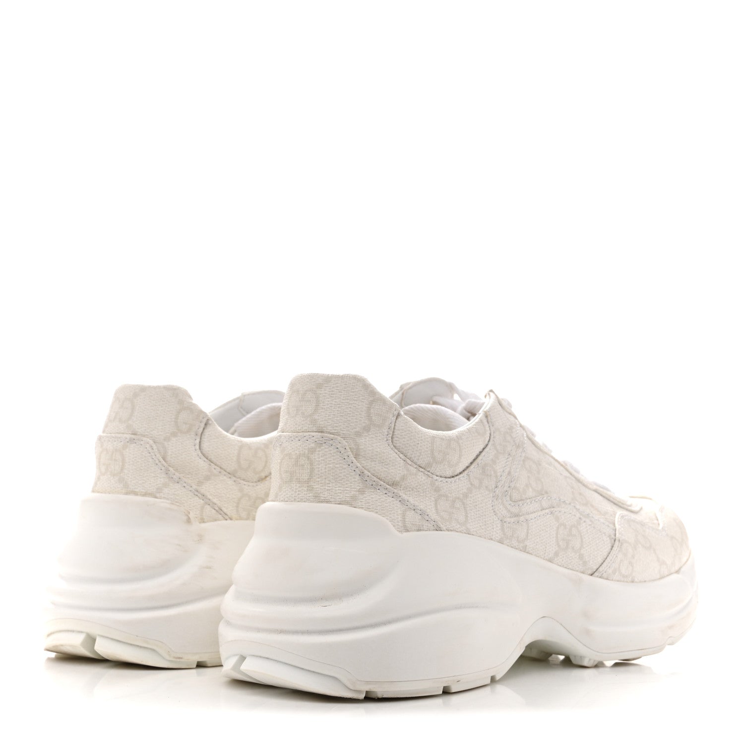 Gucci GG Supreme Monogram Womens Rhyton Sneakers 36.5 White 5 of 10