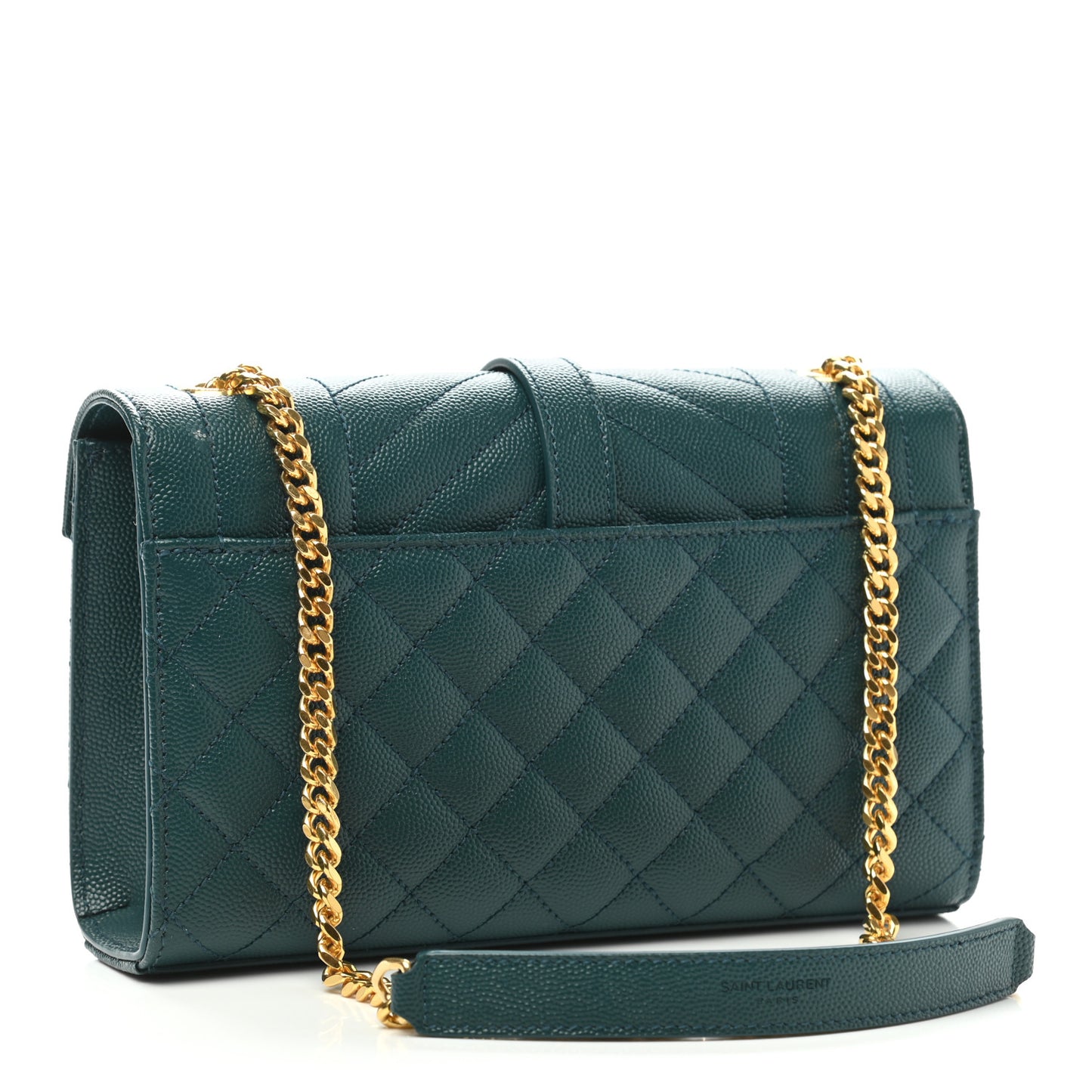 Grain De Poudre Textured Mixed Matelasse Triquilt Small Monogram Satchel Sea Turquoise