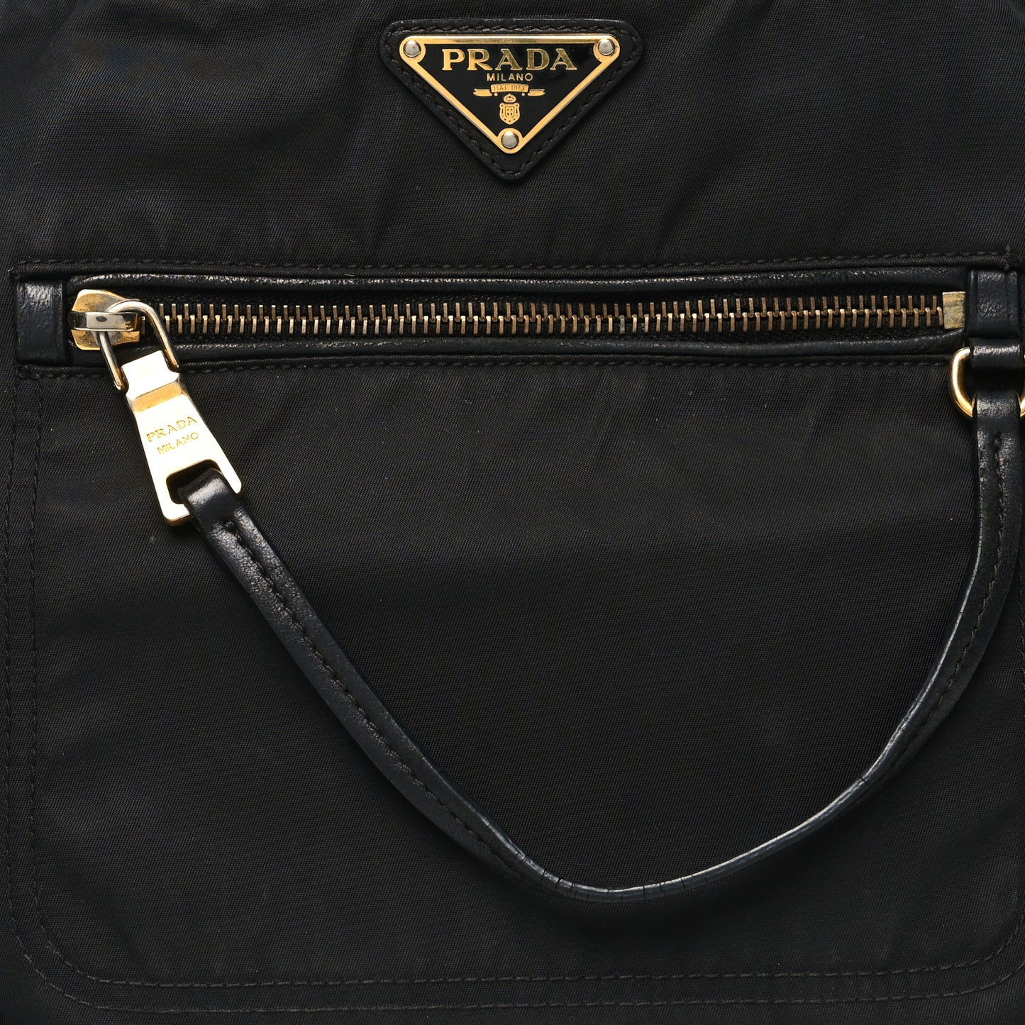 Tessuto Nylon Shopping Tote Black