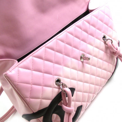 Chanel Calfskin Quilted Large Cambon Flap Pink Black 8 of 13