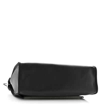 Hermes Toile H Berline Vache Hunter Herbag Zip PM 31 Black Ecru 5 of 12