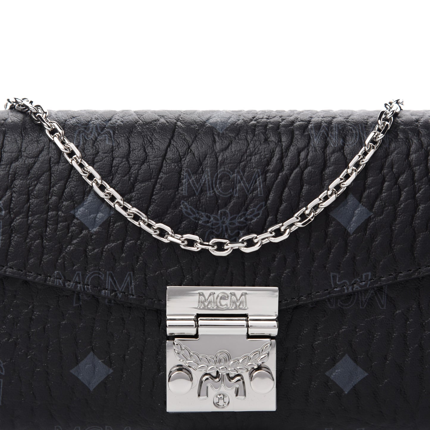 Visetos Large Patricia Wallet On Chain Black Red