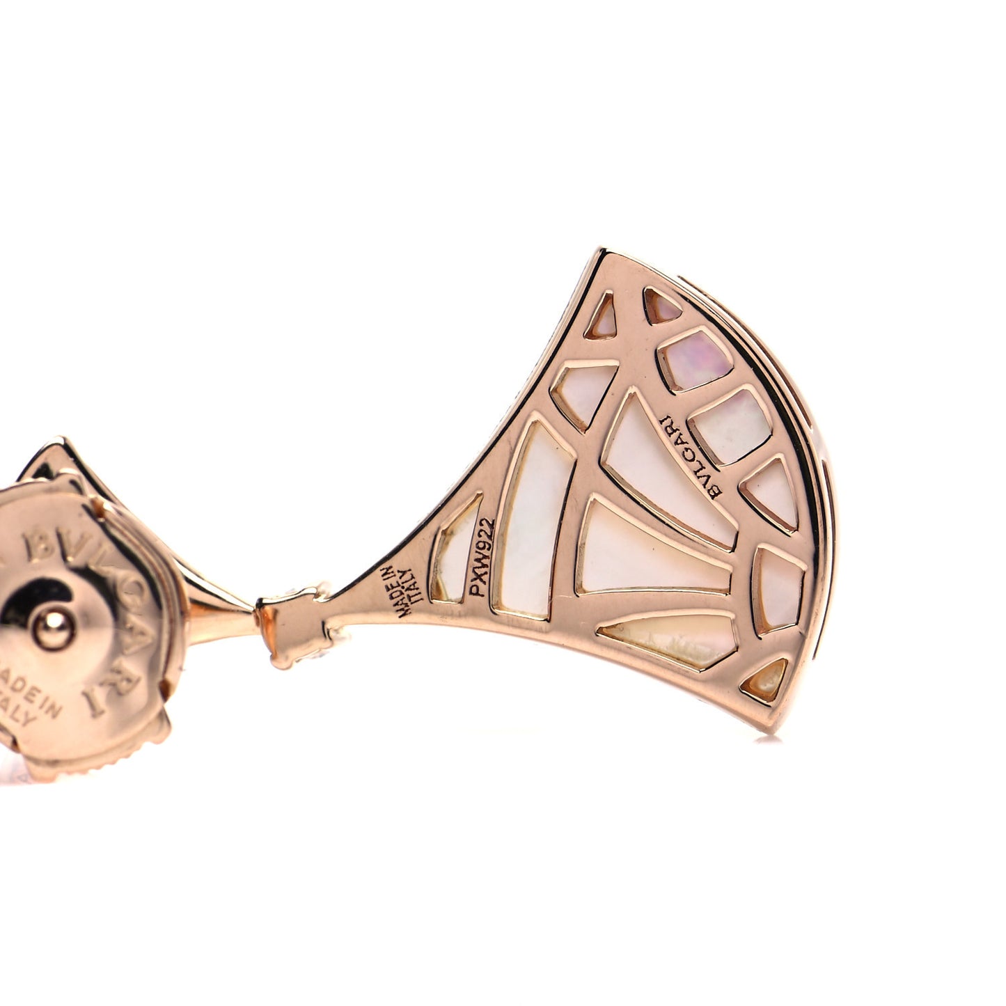 18K Rose Gold Diamond Mother of Pearl Divas' Dream Earrings