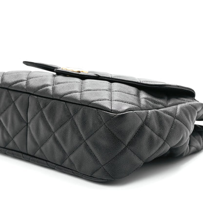 Chanel Caviar Quilted Large Wavy CC Hobo Black 11 of 11