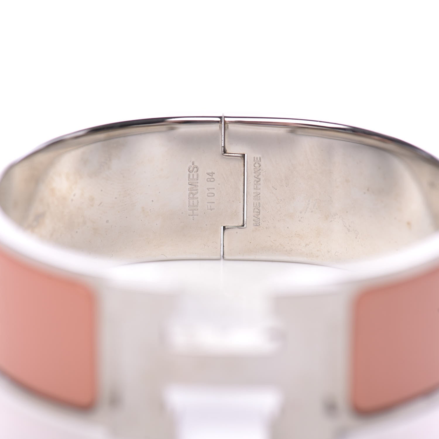 Hermes Enamel Wide Clic Clac H Bracelet PM Peach Melba 4 of 5