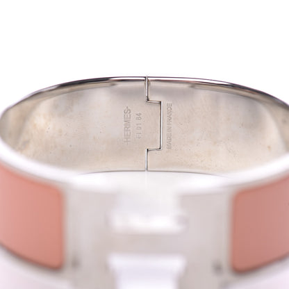 Hermes Enamel Wide Clic Clac H Bracelet PM Peach Melba 4 of 5