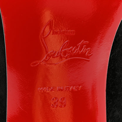 Christian Louboutin Suede Lipbooty 100 Booties 39 Black 6 of 11