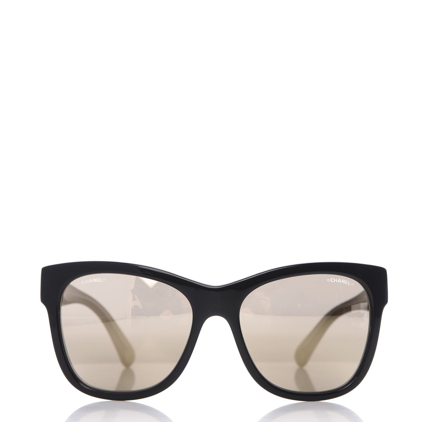 Acetate Mirrored Runway Square Sunglasses 5380 Black