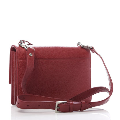 Saint Laurent Grained Calfskin Medium Monogram Sunset Satchel Red 3 of 10