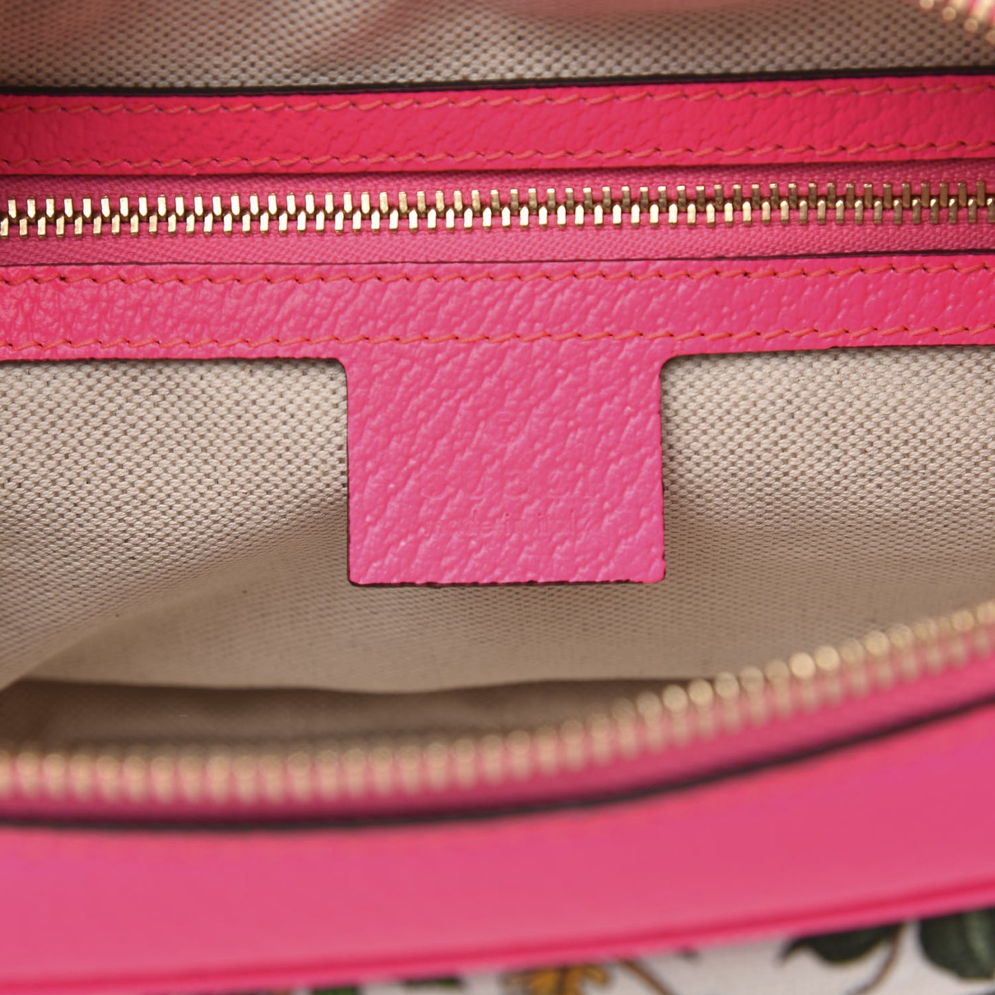 Canvas Flora Floral Shoulder Bag White Fuchsia Fluo