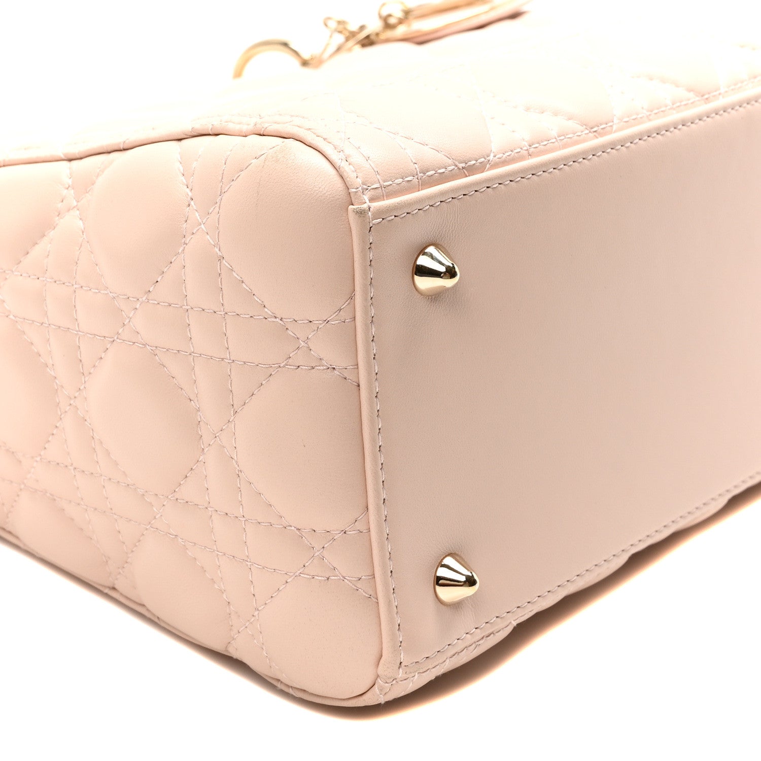 Christian Dior Lambskin Cannage Medium Lady Dior Light Pink 9 of 11