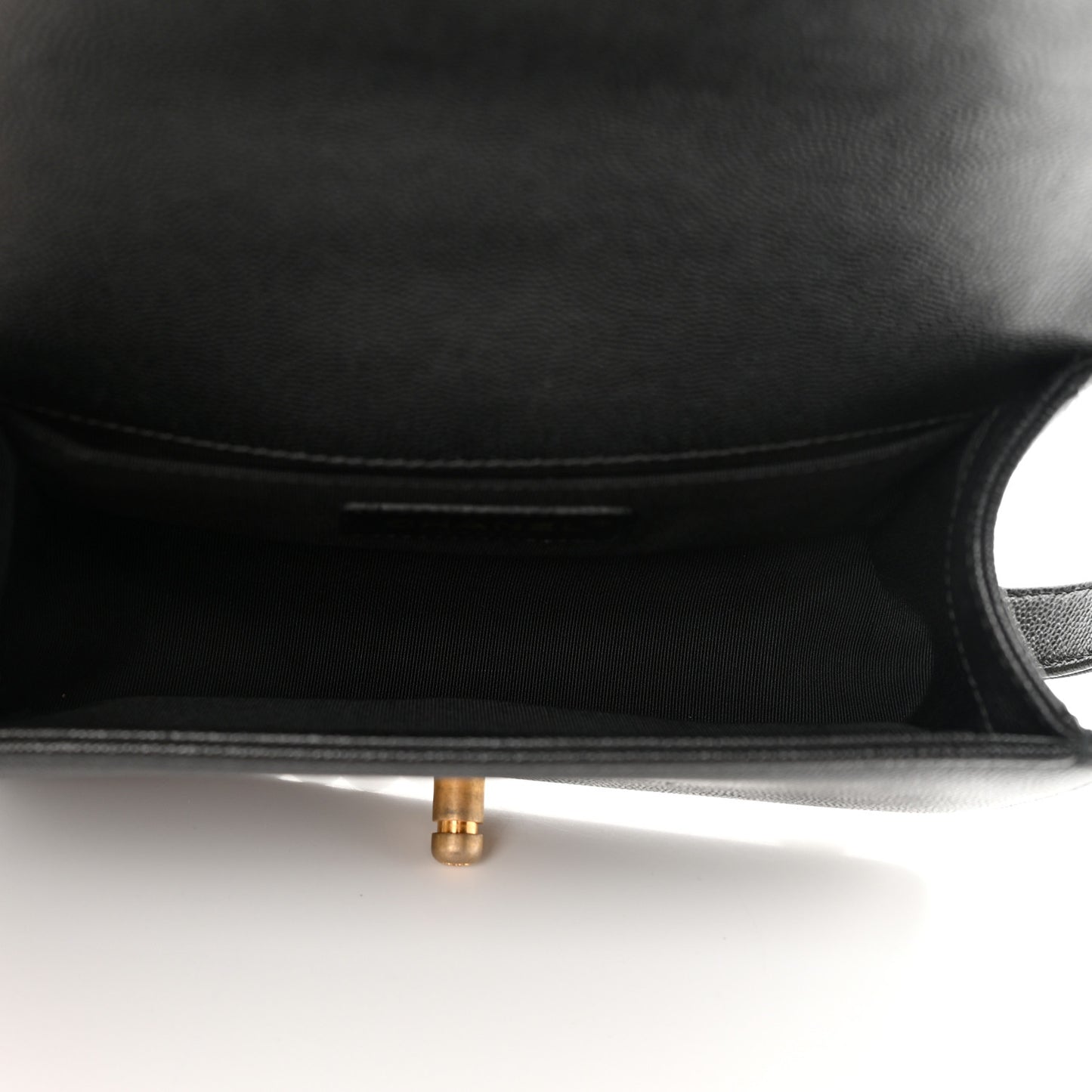 Caviar Quilted Small Boy Flap Black