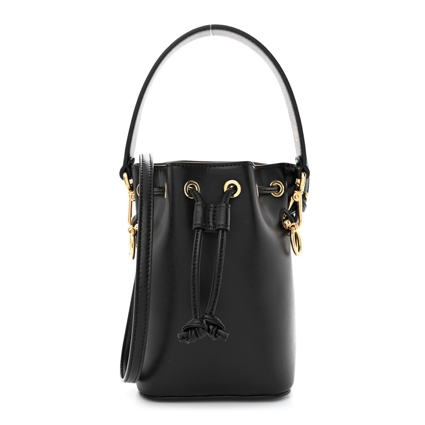 Vitello Liberty Lucido F is Fendi Mini Mon Tresor Bucket Bag Black