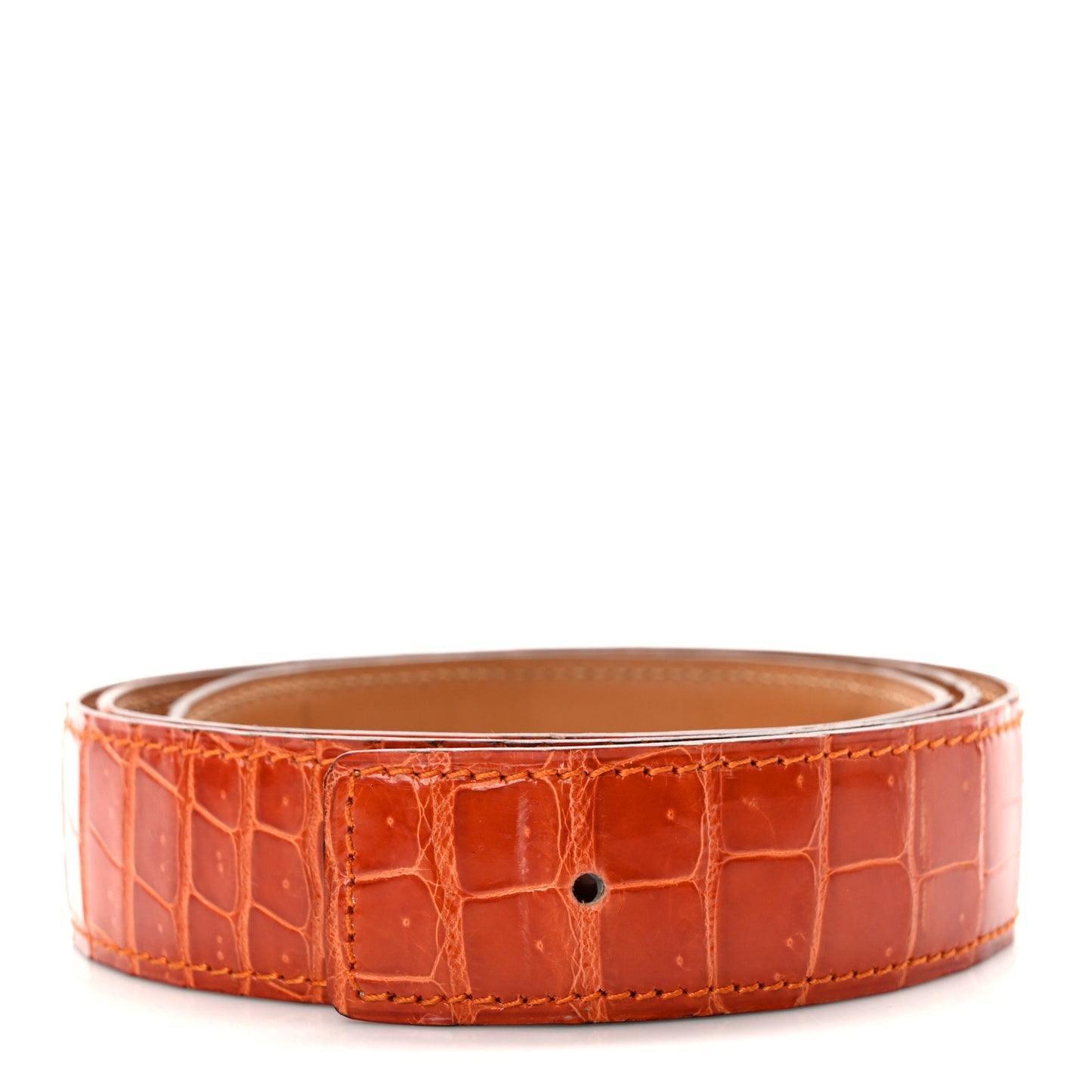 Shiny Porosus Crocodile 32mm Belt Strap 85 34 Geranium