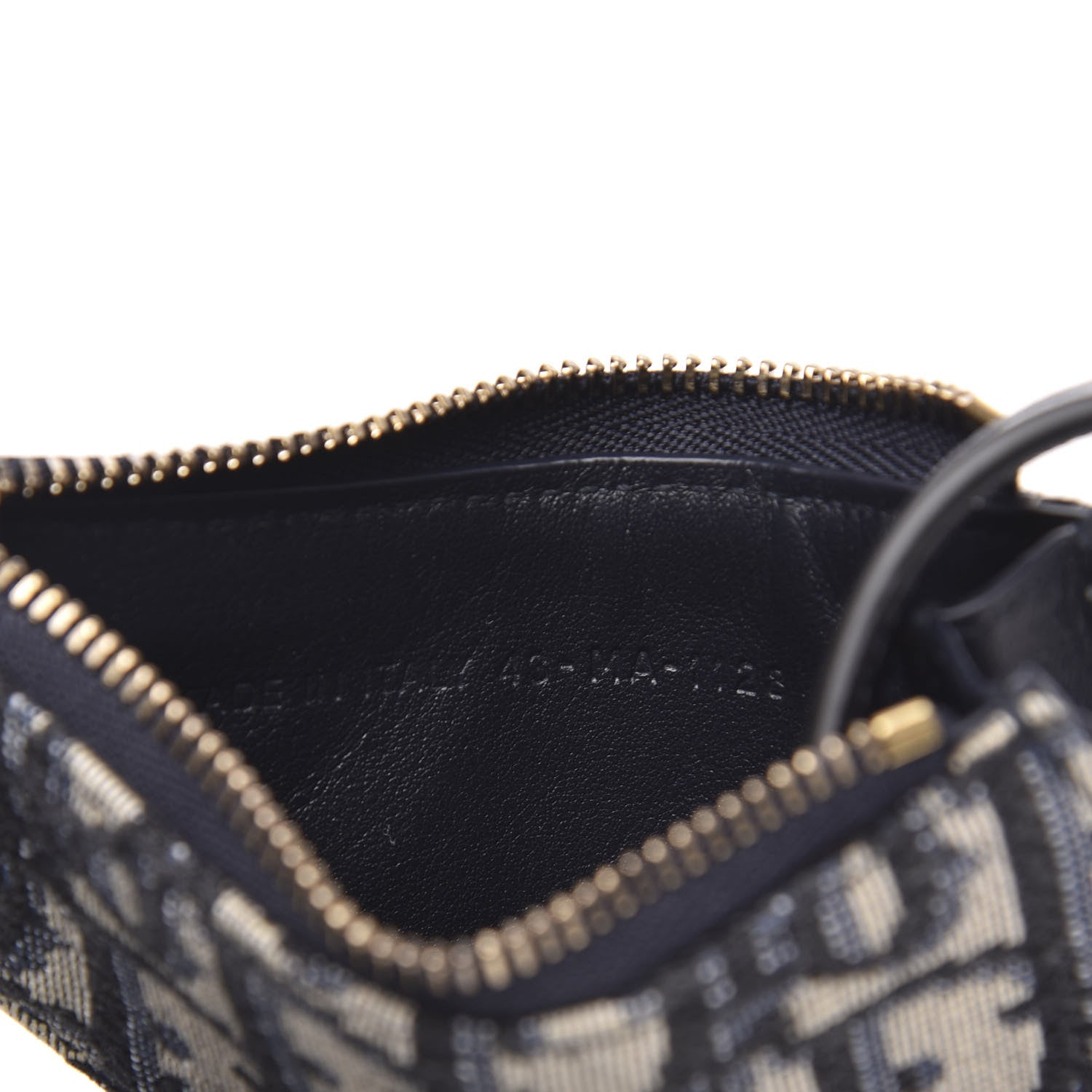Christian Dior Oblique Saddle Coin Purse Blue 4 of 5