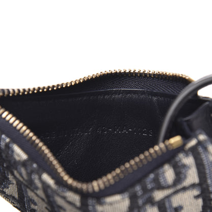 Christian Dior Oblique Saddle Coin Purse Blue 4 of 5