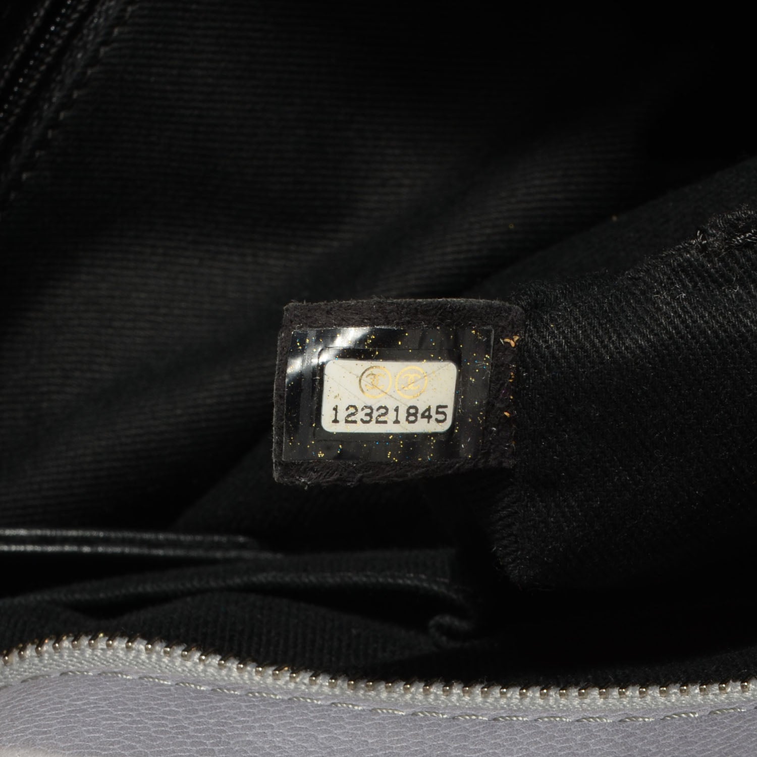 Chanel Caviar Large CC Tuck Tote Grey 7 of 7