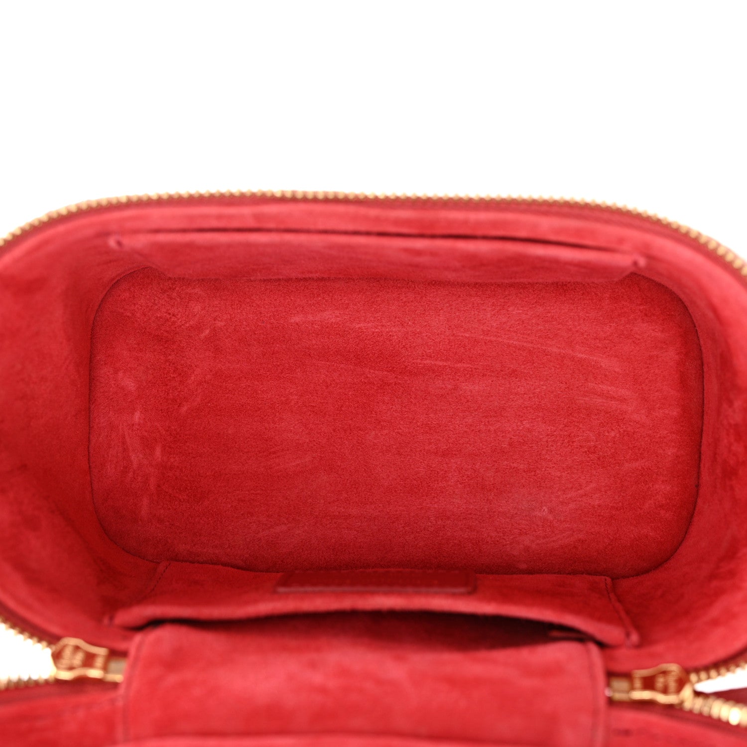 Christian Dior Lambskin Cannage Small Diortravel Vanity Case Red 5 of 11
