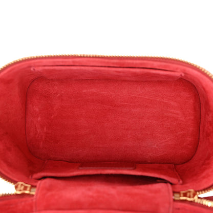 Christian Dior Lambskin Cannage Small Diortravel Vanity Case Red 5 of 11