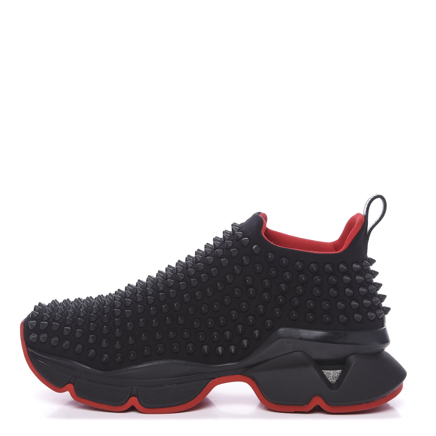 Christian Louboutin Neoprene Spike Sock Donna Flat Sneakers 37 Black 1 of 11