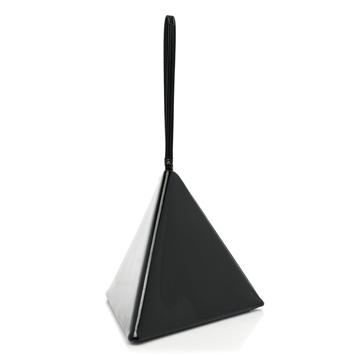 Saint Laurent Patent Pyramid Clutch Black 4 of 10