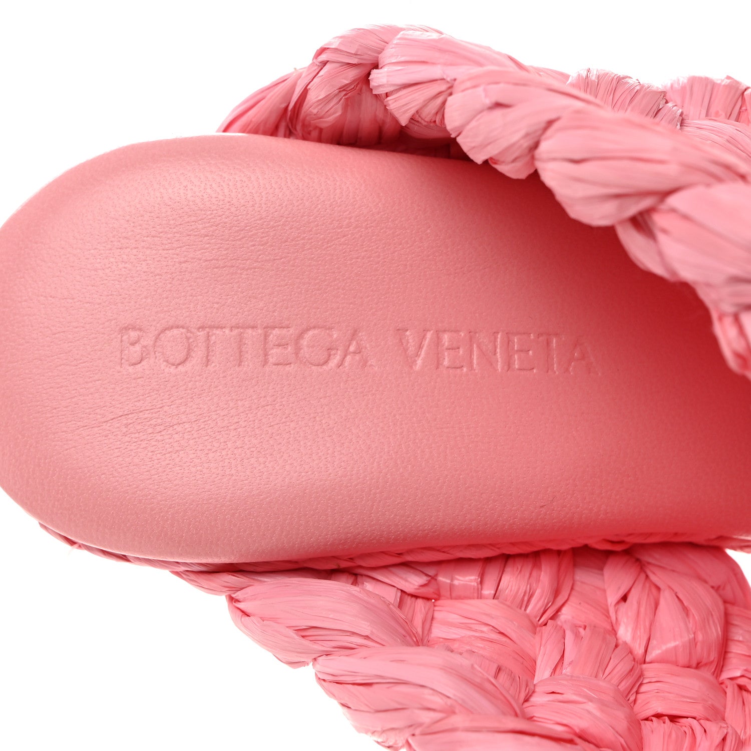 Bottega Veneta Raffia Twisted Intrecciato Stretch Mule Sandals 35 Blossom 6 of 9