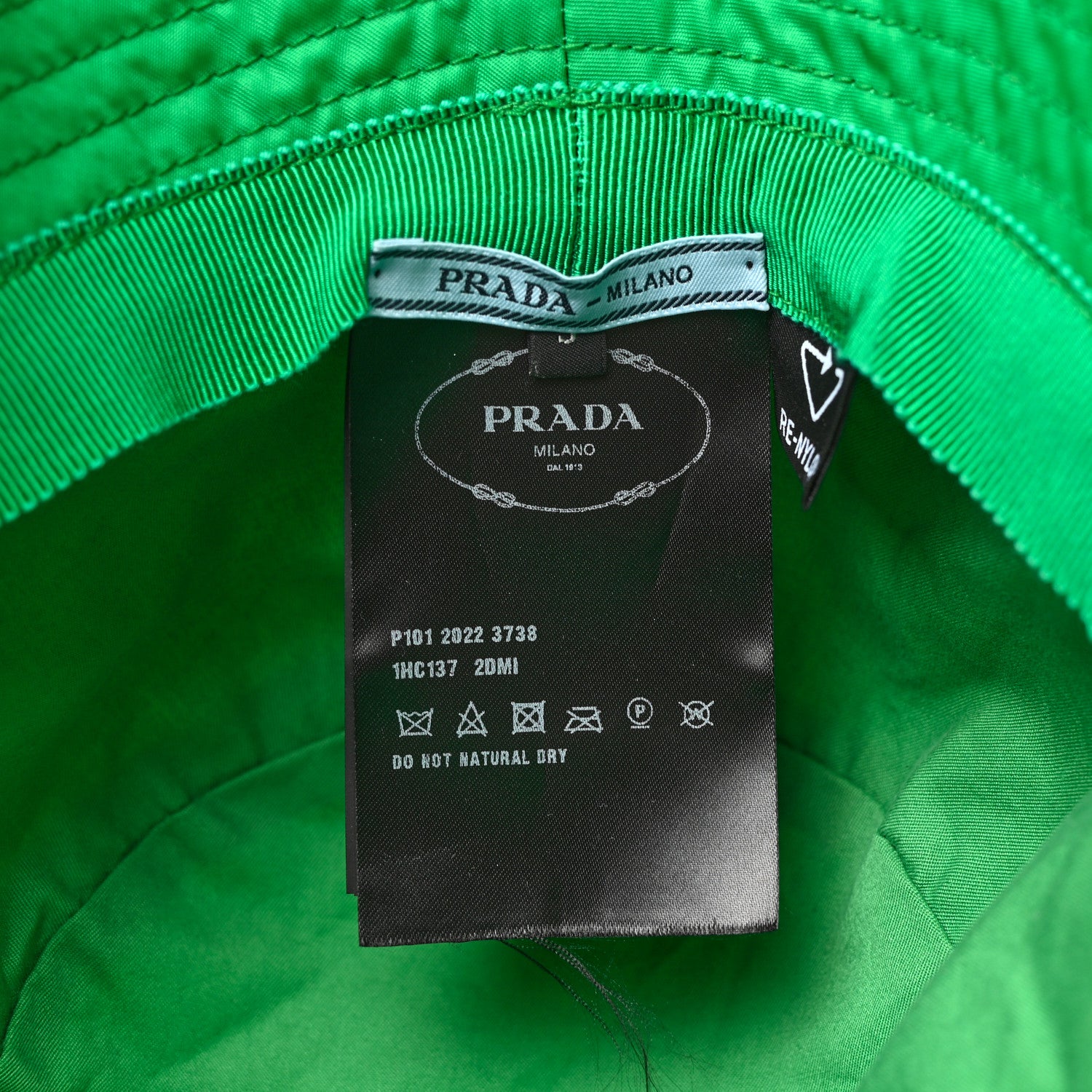 Prada Re-Nylon Triangle Womens Bucket Hat S Menta 8 of 8