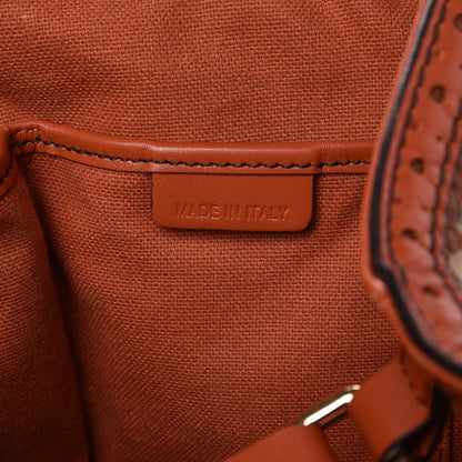 Burberry Haymarket Check Small Brogue Tassel Tote Bright Russet 7 of 12