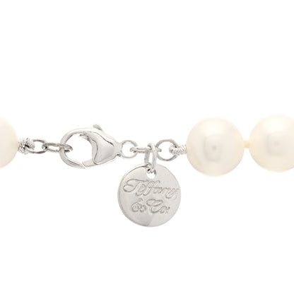 Tiffany Sterling Silver Freshwater Cultured Pearl 8-9mm Ziegfeld Necklace 4 of 7
