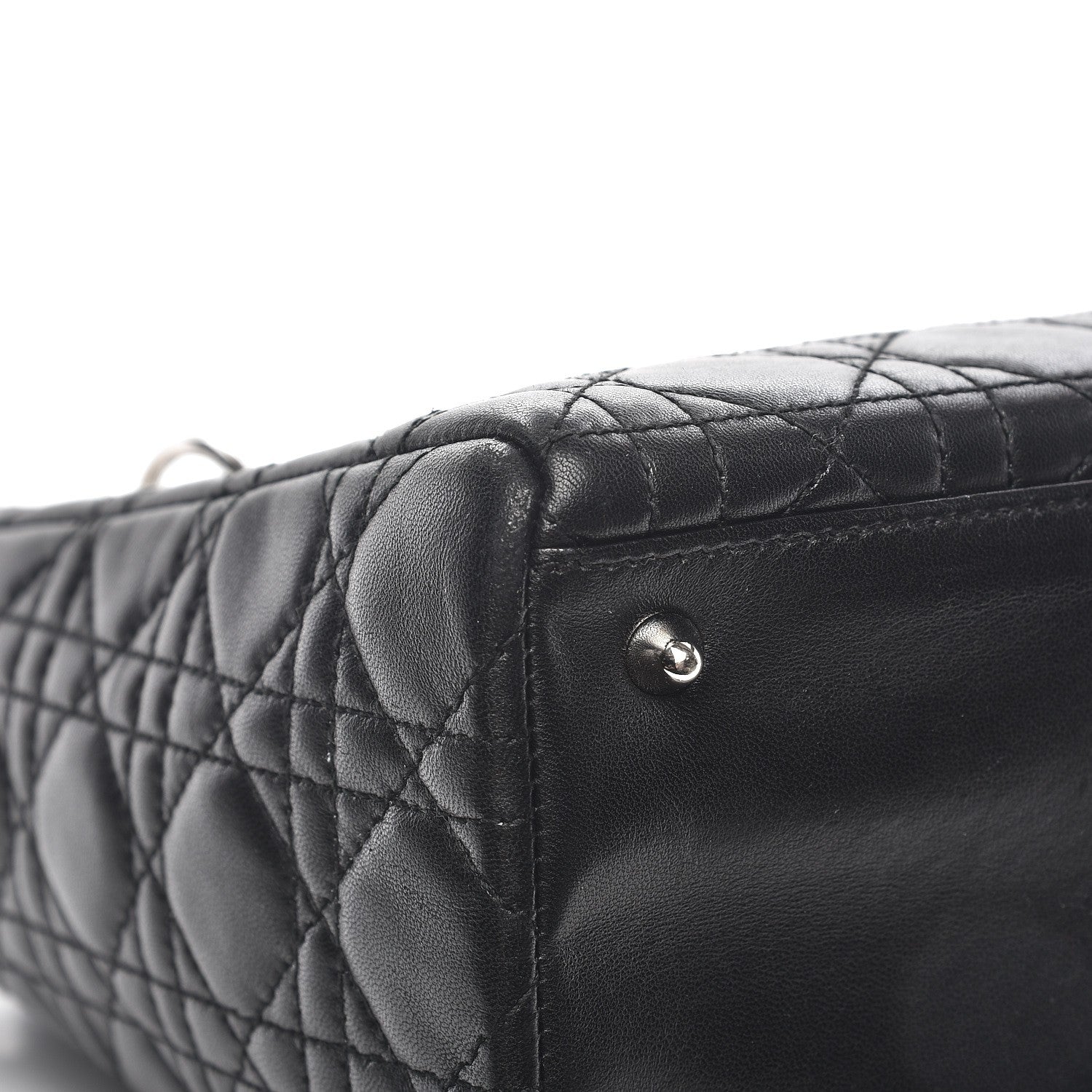 Christian Dior Lambskin Cannage Medium Lady Dior Black 10 of 13