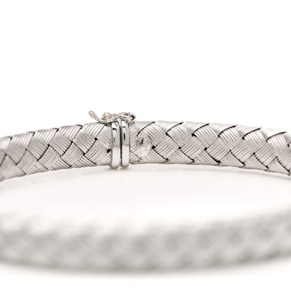 Roberto Coin 18K White Gold Blue Sapphire Woven Bracelet 3 of 4