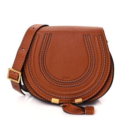 Chloe Calfskin Mini Marcie Round Crossbody Bag Tan 1 of 11