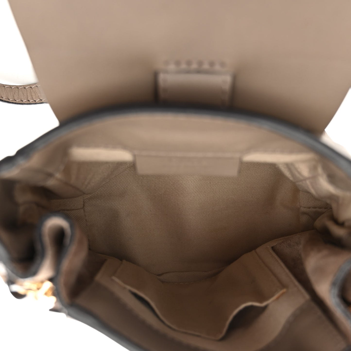 Suede Calfskin Mini Faye Backpack Motty Grey