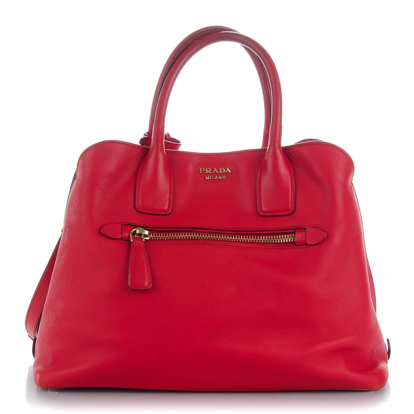 Saffiano Cuir Open Promenade Tote Fuoco