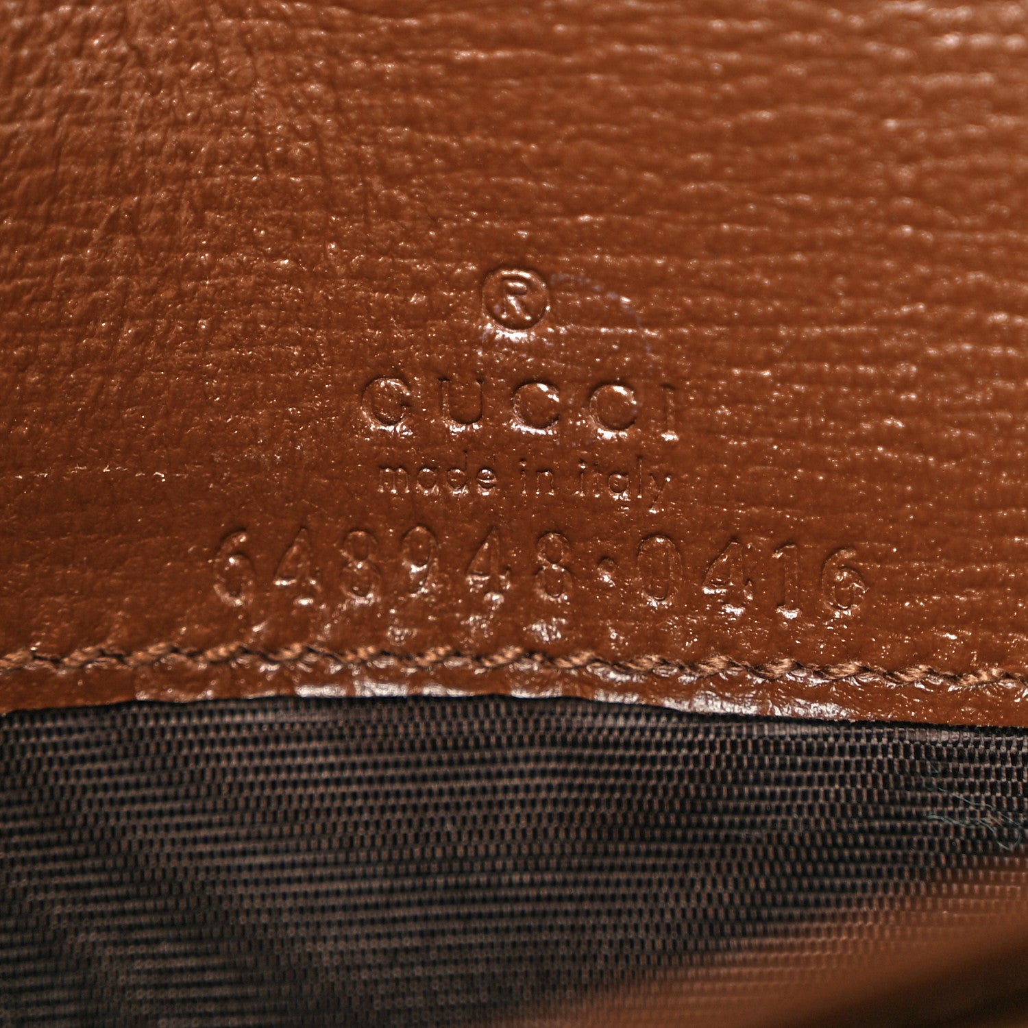 Gucci GG Supreme Monogram Script Logo Heart Wallet on Chain Beige Brown 6 of 13