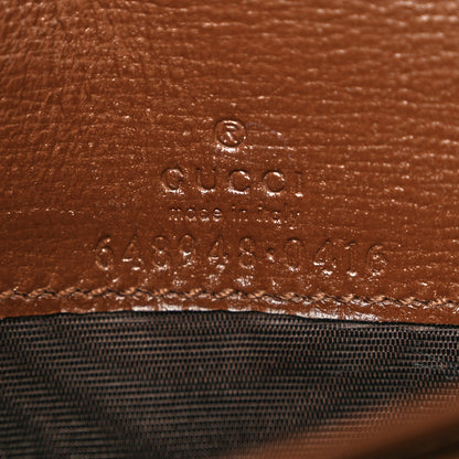 Gucci GG Supreme Monogram Script Logo Heart Wallet on Chain Beige Brown 6 of 13